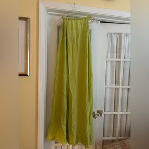 Coniglio Palm Beach Elegant Lime Green Maxi Dress free size